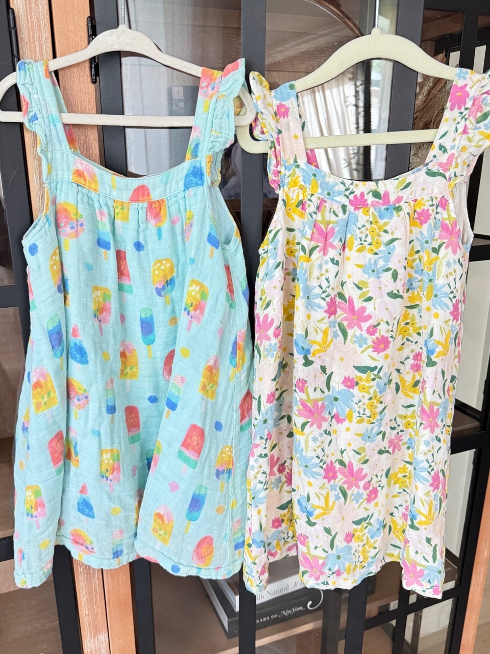 Angel dear bundle muslin dress popsicles turquoise floral cotton sun sleeveless